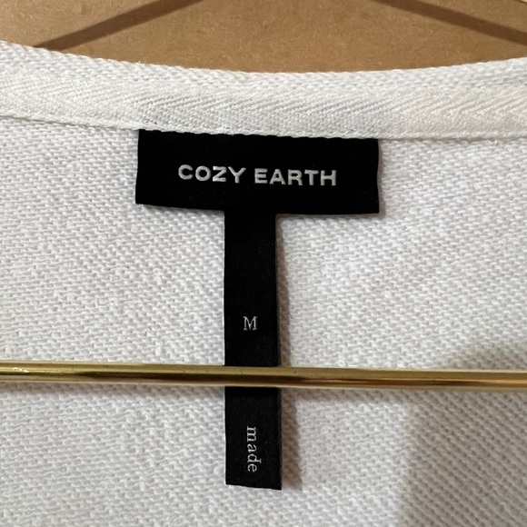 Cozy Earth | Chelsea Pullover Sweatshirt French Terry Organic Cotton Bone Size M - Picture 2 of 9